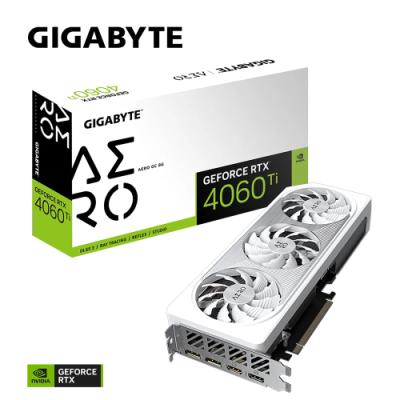 GIGABYTE GV-N406TAERO-OC-8GD, RTX4060TI AERO OC, 8Gb, GDDR6, 128BIT, 3 Fanlı, 2xHDMI, 2xDP, RGB GAMING Ekran KARTI