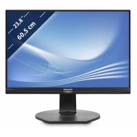 23.8" PHILIPS IPS 241B7QPJEB/00 5ms 60Hz HDMI DisplayPort Multimedya Pivot Monitör Siyah Vesa 1920x1080