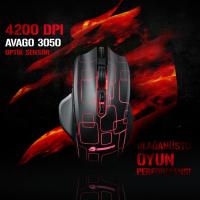 GameBooster GB-M6 USB RGB Led Aydınlatmalı 4200dpi Gaming Optic Siyah Mouse