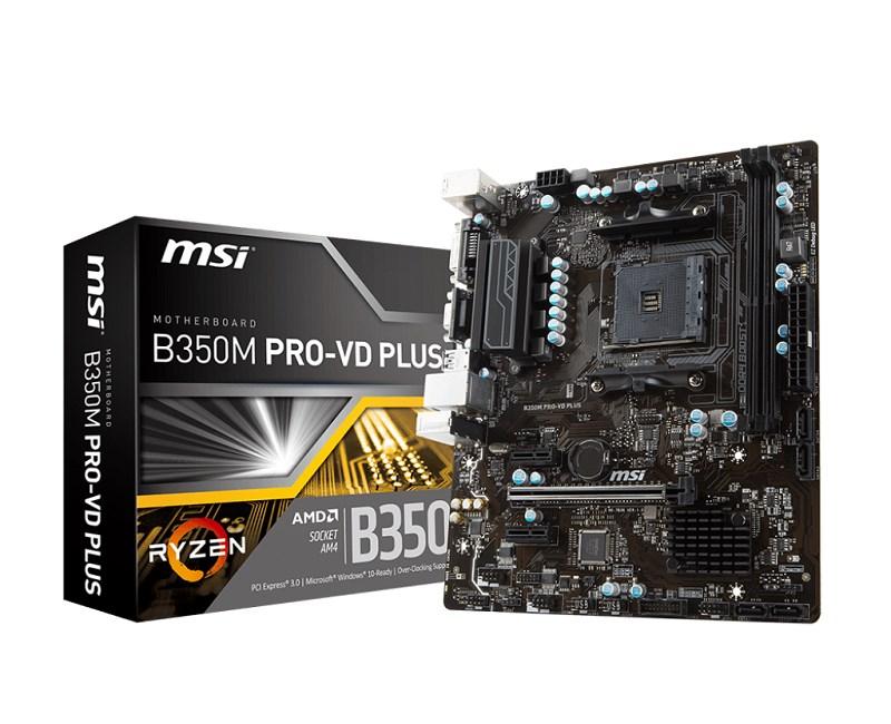 Msi b350m pro vd plus какие процессоры поддерживает