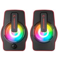 Rampage RMS-G7 FALSETTO 2.0 6 Watt RGB Ledli Kırmızı Multimedia Gaming USB Speaker