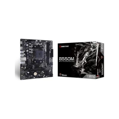 BIOSTAR B550MTDDR4 SATA3 M2 PCIe NVME HDMI DVI PCIe 16X v3.0 AM4 mATX + AMD Ryzen 5 5500 + AMD Orijinal Fan